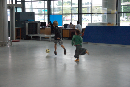 Football à l'aéroport...
