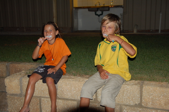 La corvée du soir, aussi en camping