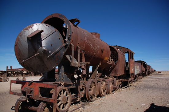 Cimetière des trains à Uyuni