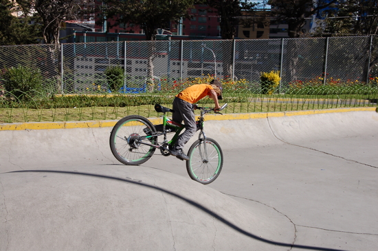 Dans un parc de La Paz