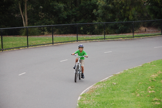 Echauffement sur le vélodrome