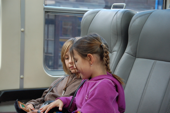 Dans le train pour Aguacalientes et le Machu Picchu