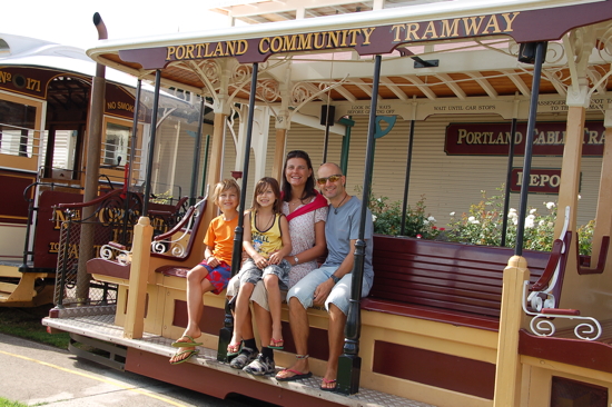 Sur le vieux tram de Portland