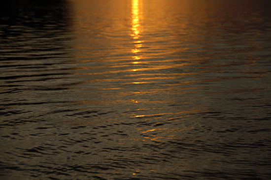 Coucher de soleil sur le lagon de Moorea