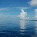 L'atoll de Rangiroa depuis le bateau