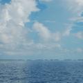 L'atoll de Rangiroa depuis le bateau