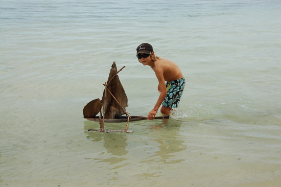 Test de la pirogue à voiles