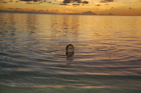 Sirène au soleil couchant