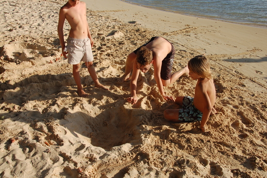 Parcours de billes avec Morgan et Nathan