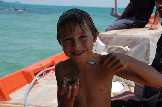 Dégustation d'oursins