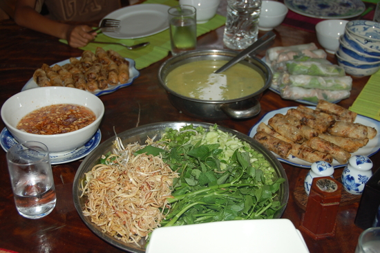 Repas khmer préparé par Lina et Jeanique