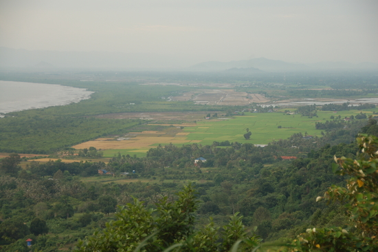 Vue en direction de Kampot