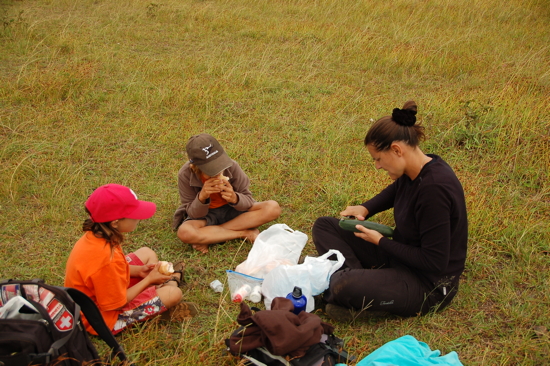 Pique-nique près de Ahu Akivi