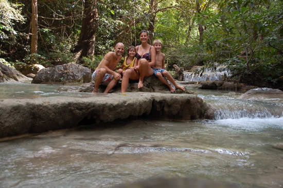 A Erawan waterfall