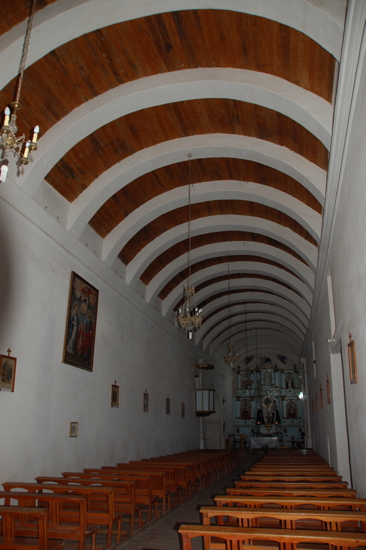 Eglise de Cachi, plafond en bois de cactus