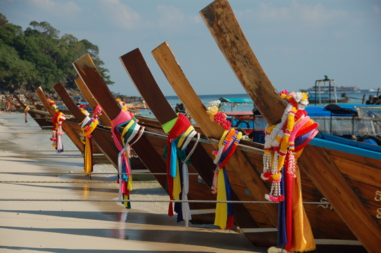 Long-tail boats à Ko Phi Phi