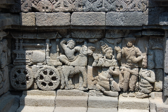 Sculpture à Borobudur