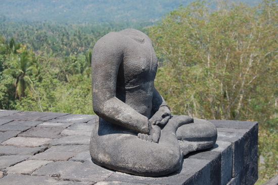 Sculpture à Borobudur