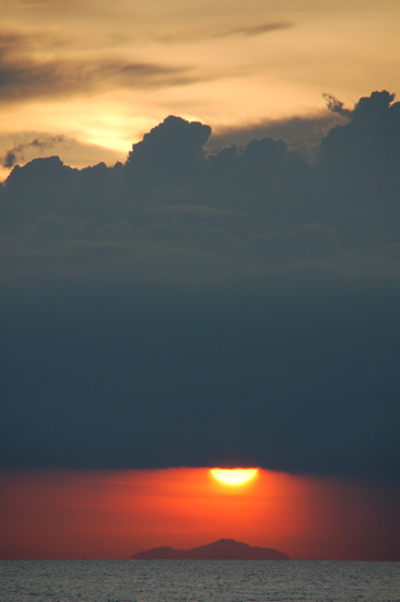 Coucher de soleil depuis Pulau Kecil